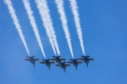 Δωρεάν στοκ φωτογραφιών με blue angels, jet stream, αέρας