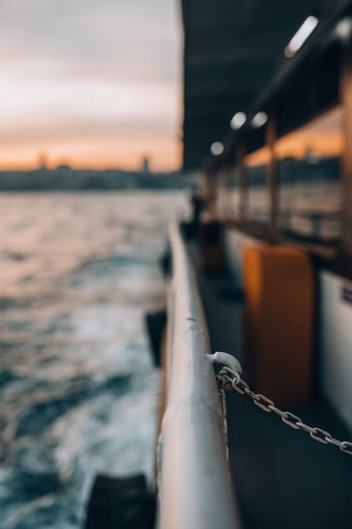 Close up of Railing on Ferry