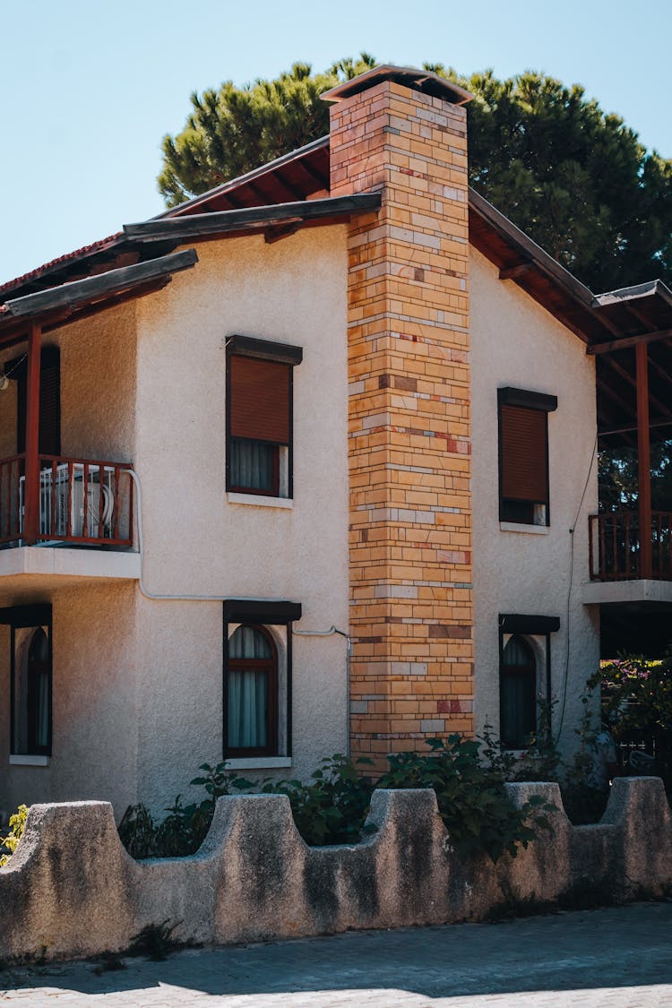 A House With Windows Near The Street