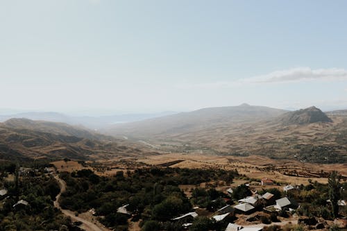 山, 山丘, 山村 的 免费素材图片