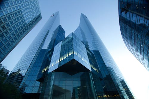 Low-Angle Shot of High Rise Buildings in the City