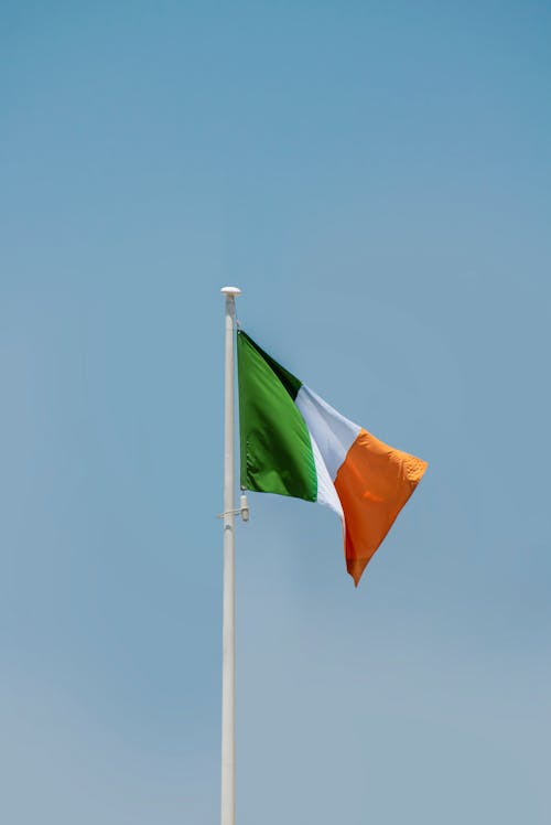 Ireland National Flag Under Blue Sky