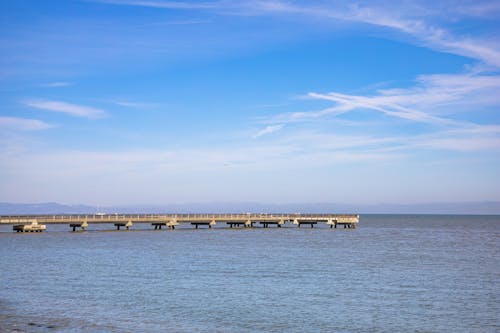 Photo of a Pier under a Blue Sky