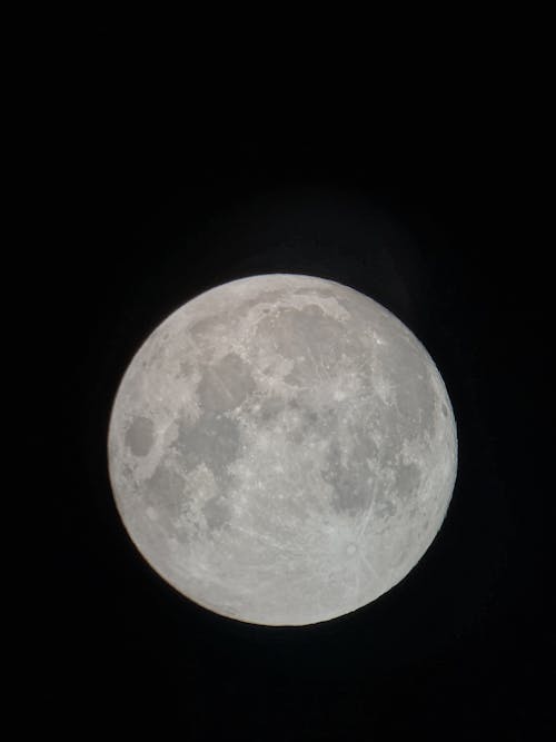 Full Moon in Black Background