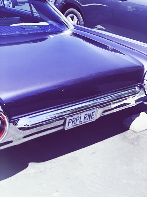 Free stock photo of purple, purple rain, vintage car