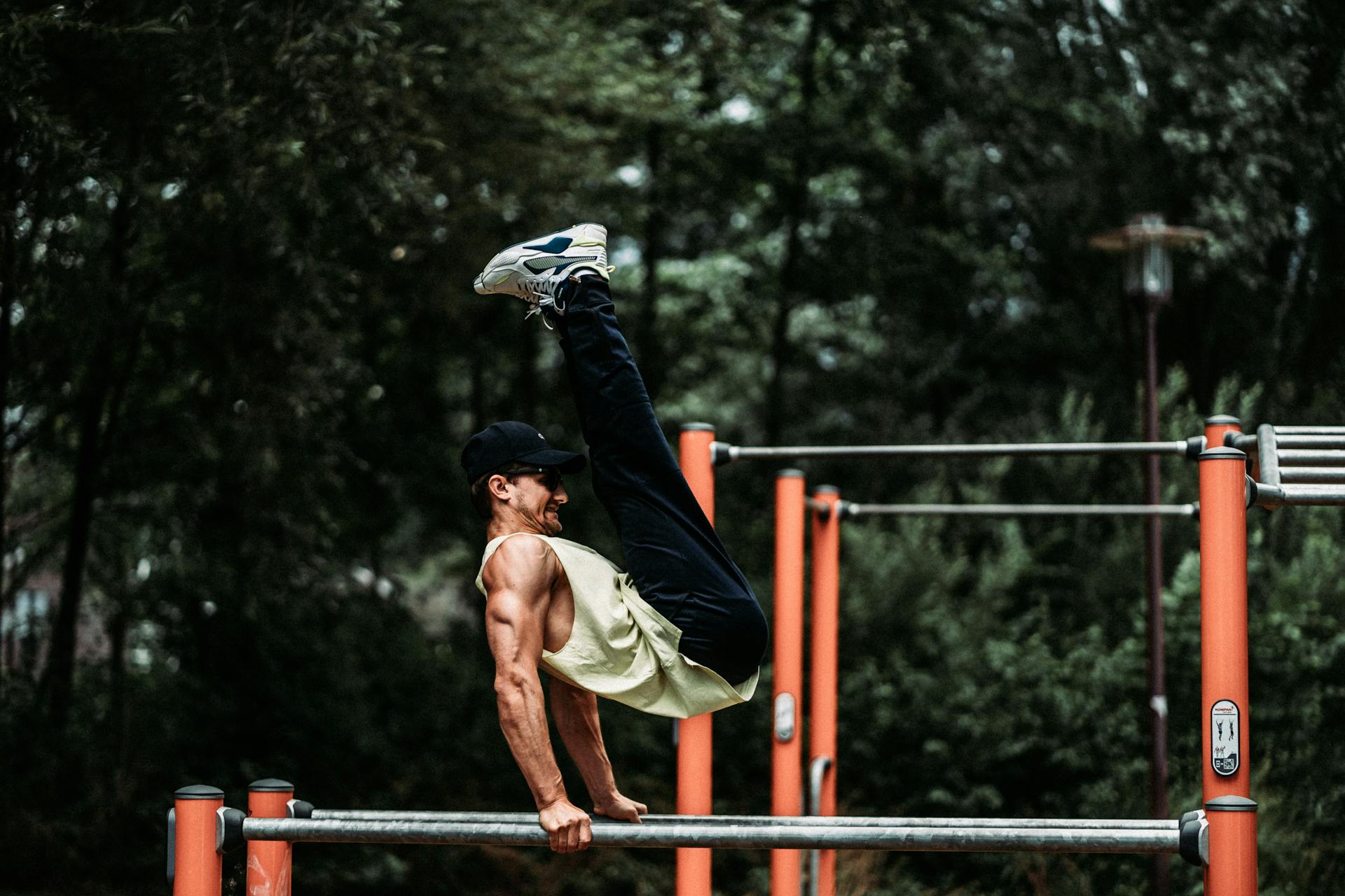 A Man Doing Workout