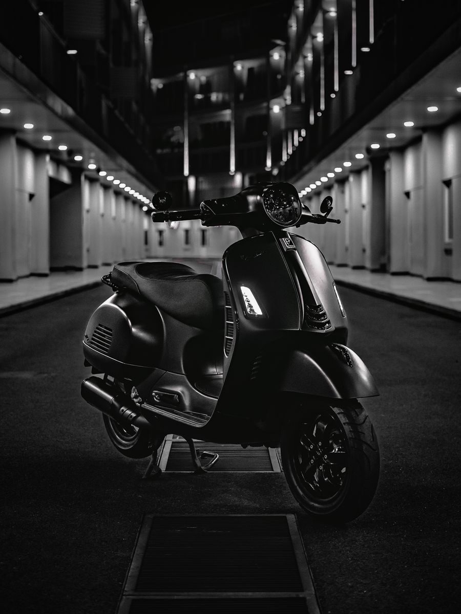 Scooter at night
