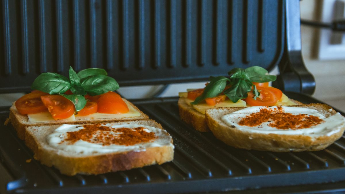 Toast with labaneh and tomato
