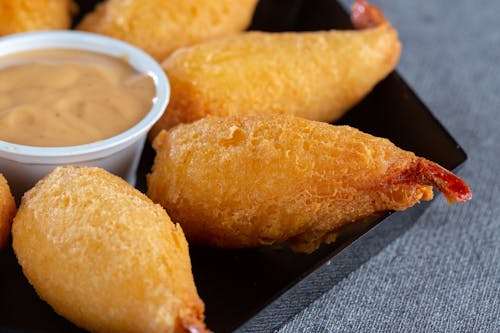 Crispy Chicken Around a Dip Container