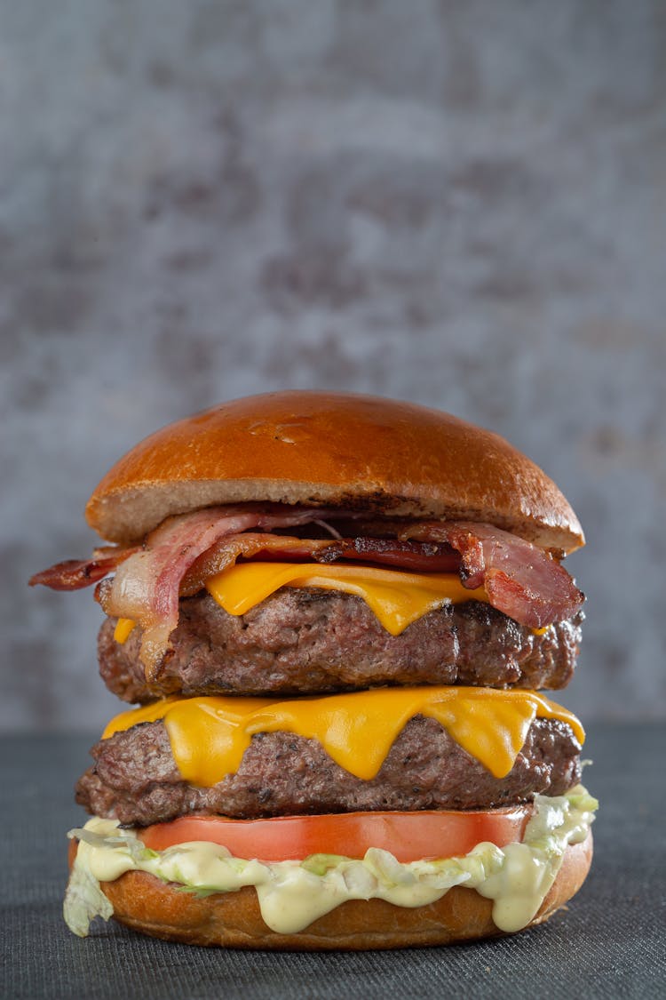 Double Burger With Bacon