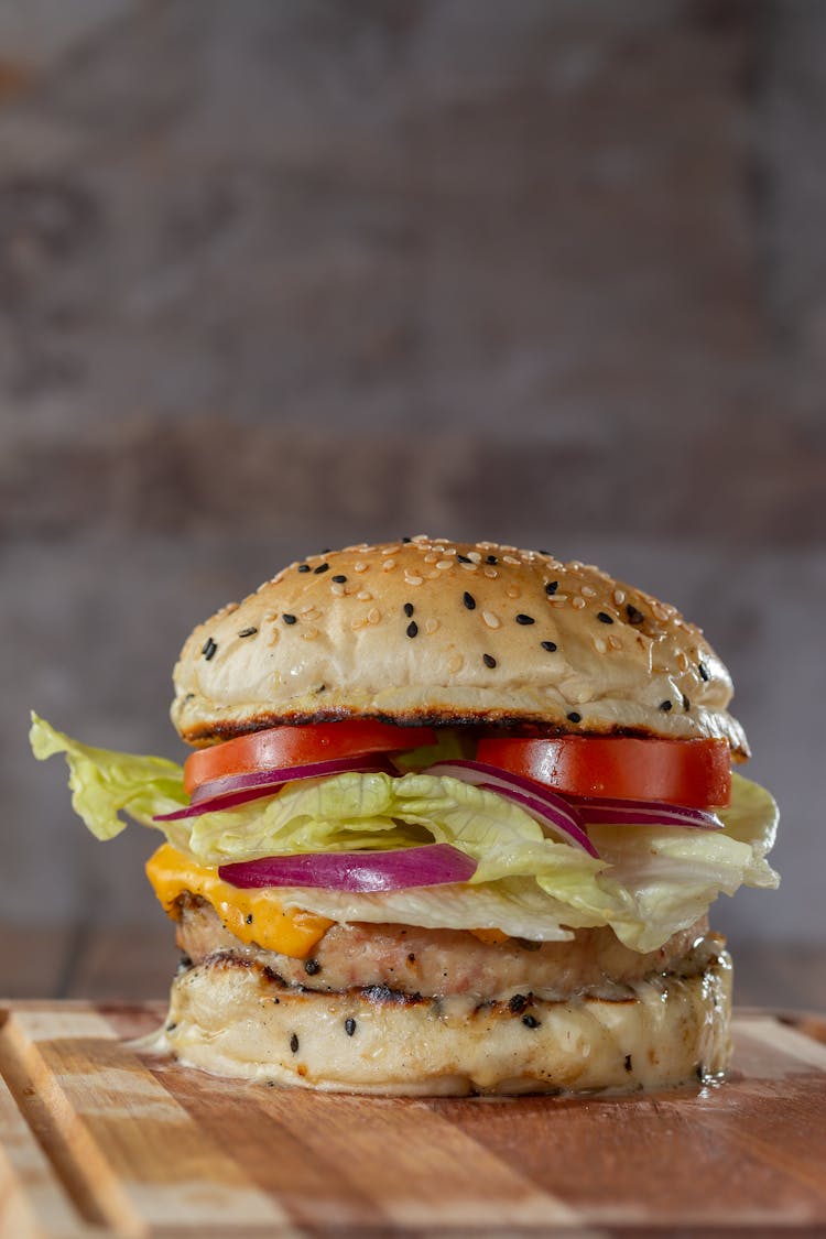 Close-up Of A Burger 