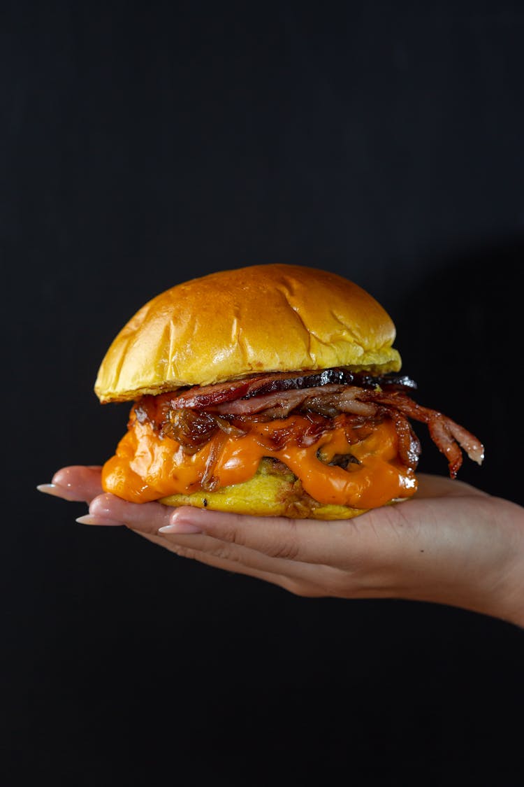 Mouthwatering Burger With Bacon