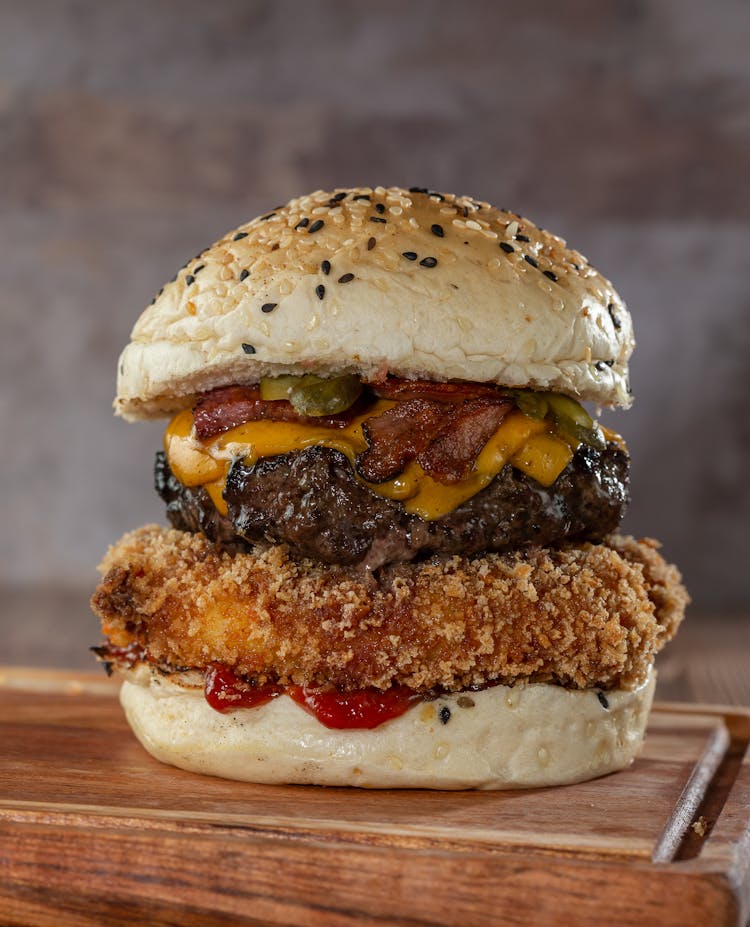 Close-up Of A Burger 