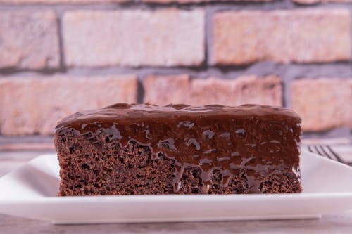 A Close-Up Shot of a Brownie Cake