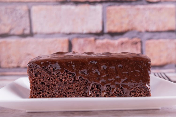 A Close-Up Shot Of A Brownie Cake