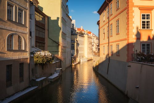 Water Canal in Prague City 