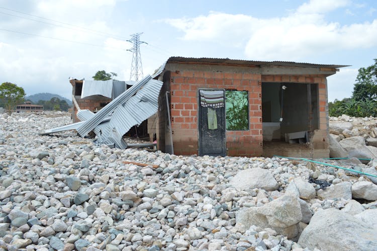 Exterior Of An Abandoned Building 