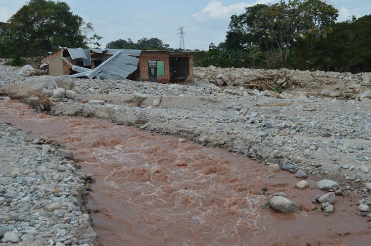 Damaged House Due To Typhoon
