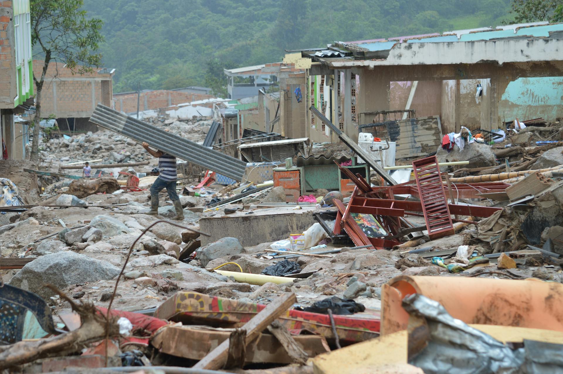 Ruined Buildings after an Earthquake