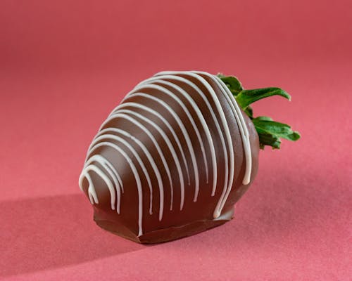 Close-up of a Strawberry in Chocolate 