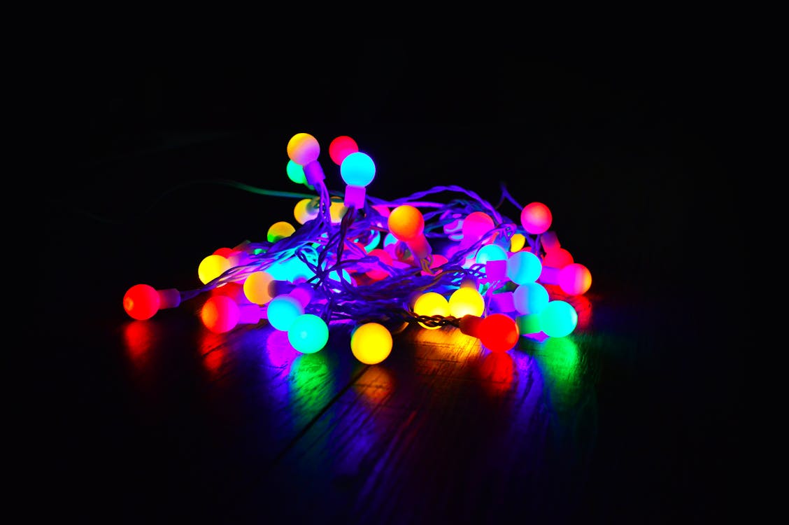 Assorted-color String Lights on Dark Room
