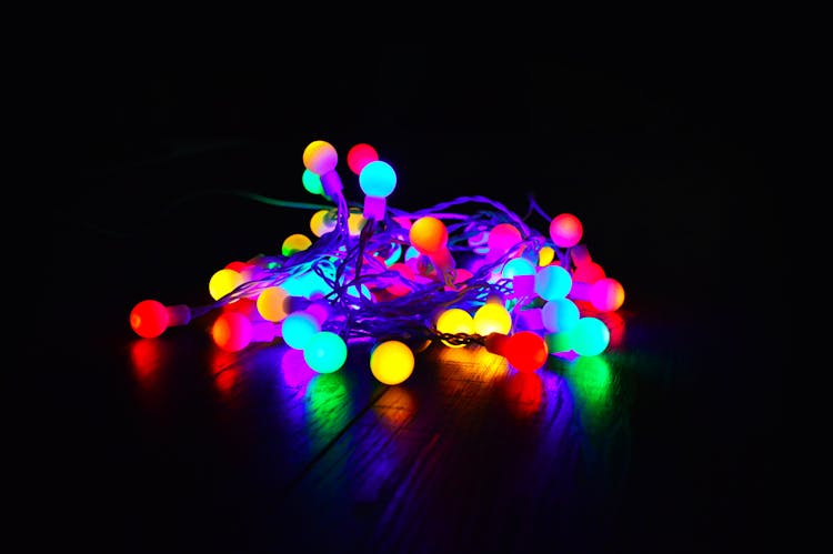 Assorted-color String Lights On Dark Room