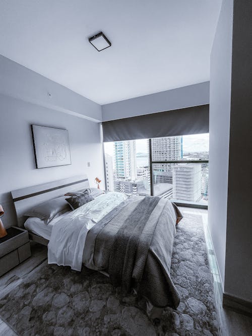 Modern Minimalistic Bedroom Design in a Flat in City