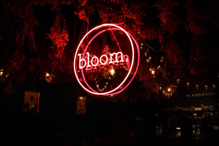 Red Bloom Neon Light Signage