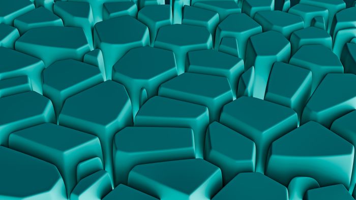 Turquoise 3D geometric pattern, by Steve A Johnson on Pexels