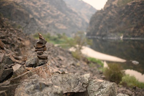 Close-Up Photo of Stacked Rocks