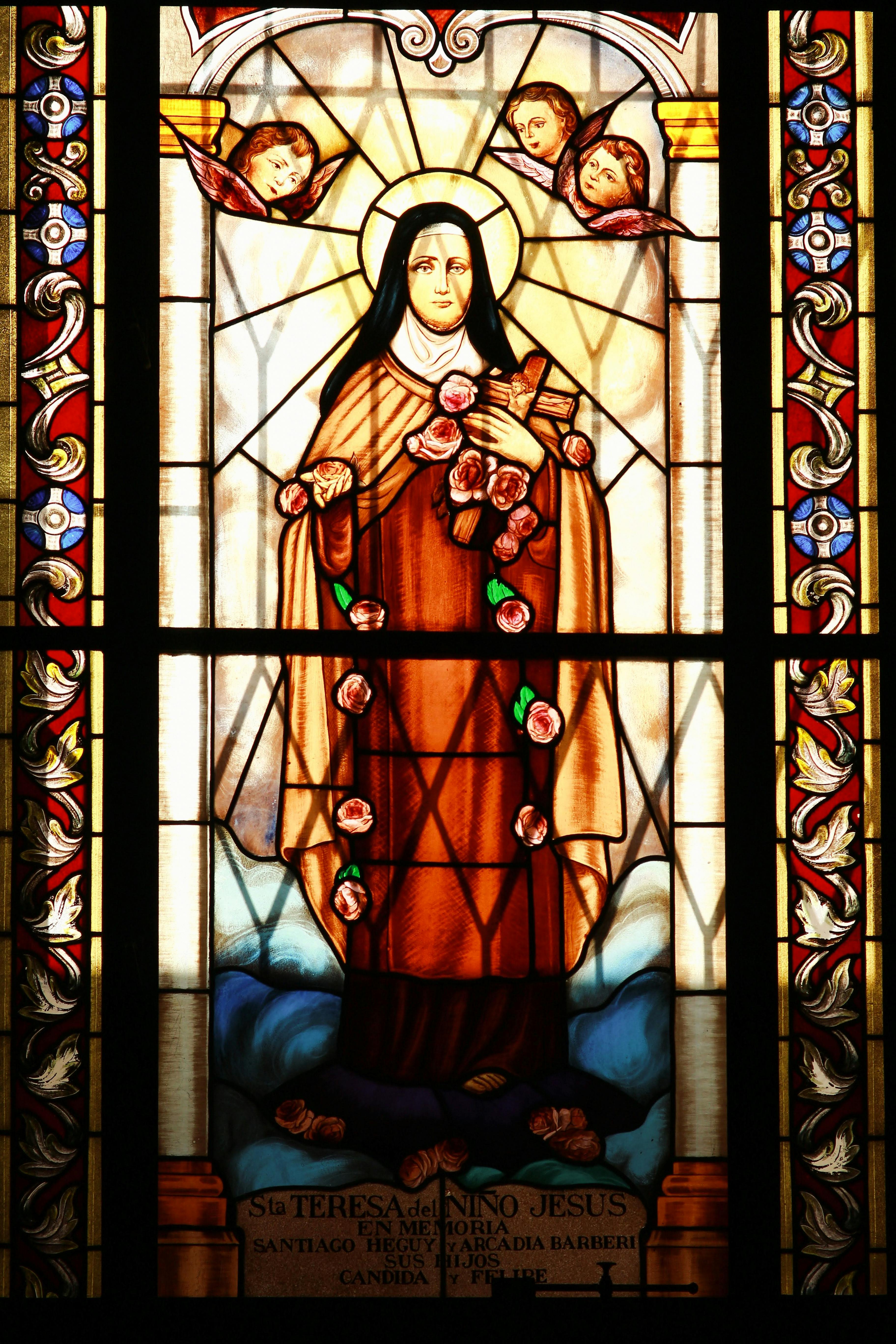 A Stained Glass Image of Saint Therese of Lisieux · Free Stock Photo