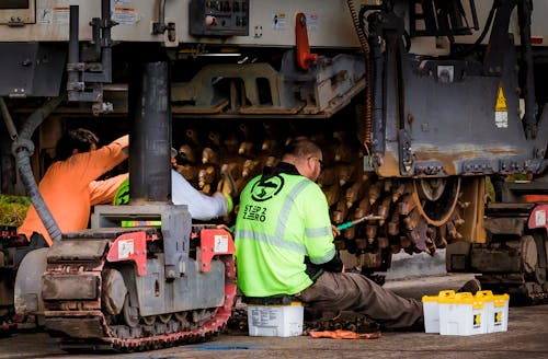 Mechanics Working with Machine