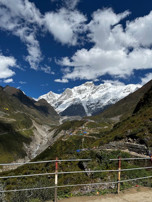 Free Landscape Photography of a Snow Capped Mountainside Stock Photo