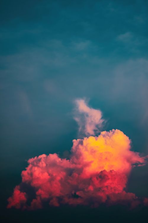 Free Stunning sunset cloudscape with vibrant colors over Kurigram, Bangladesh. Stock Photo