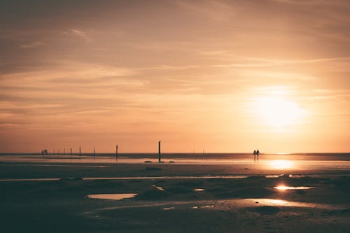 Sunset Sunlight over Beach