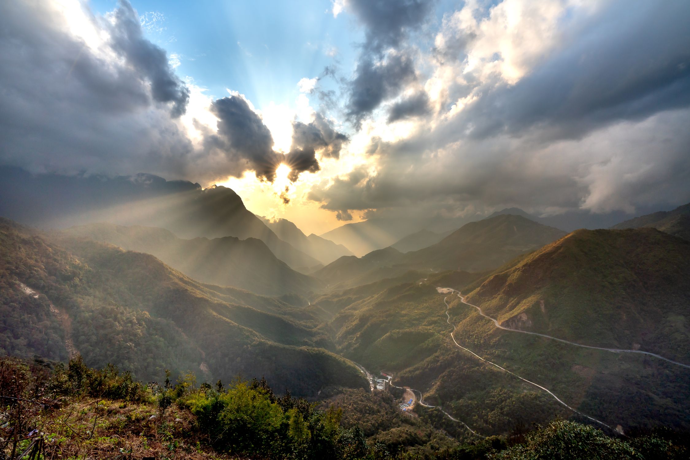 Mountains Under White Clouds · Free Stock Photo