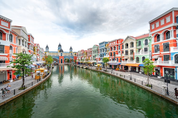 A Canal In Between Buildings 