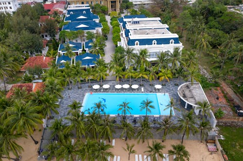 度假村, 旅館, 游泳池 的 免费素材图片