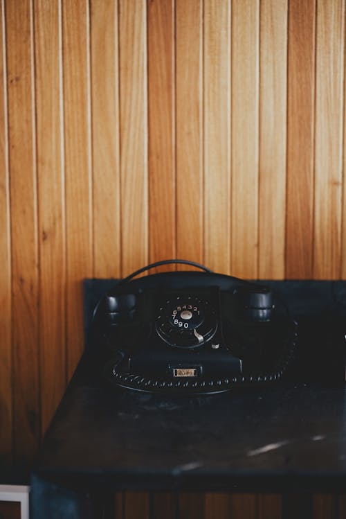 An Obsolete Black Rotary Telephone