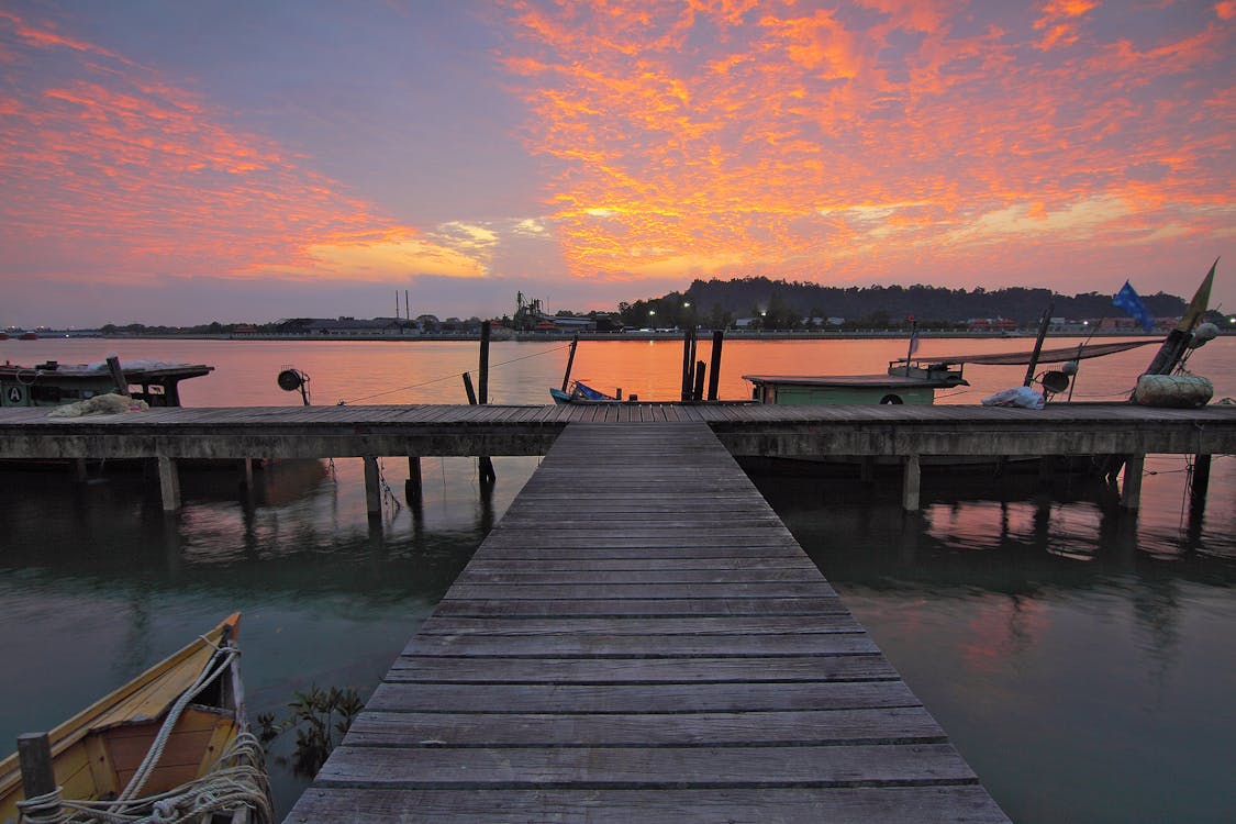 Brown Boat Dock