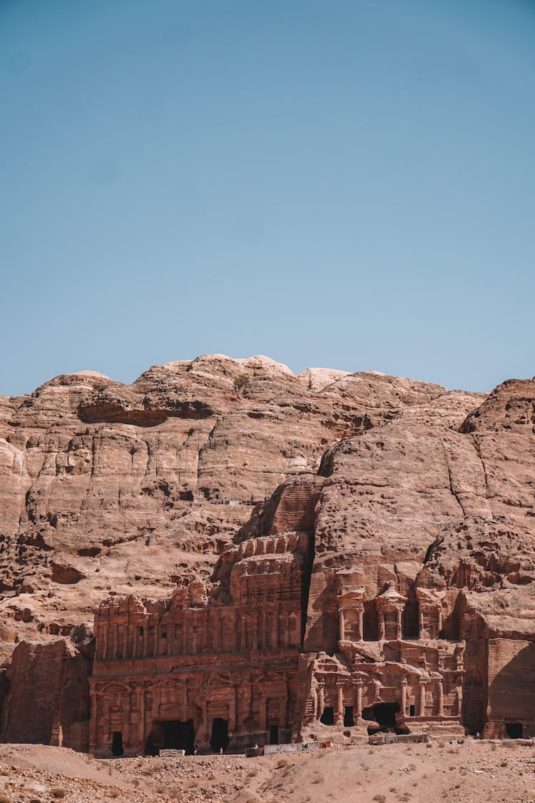 Ancient Building Carved In Rock