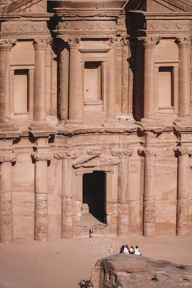 Ad Deir Monastery Carved In Rock In Ancient City Of Petra 