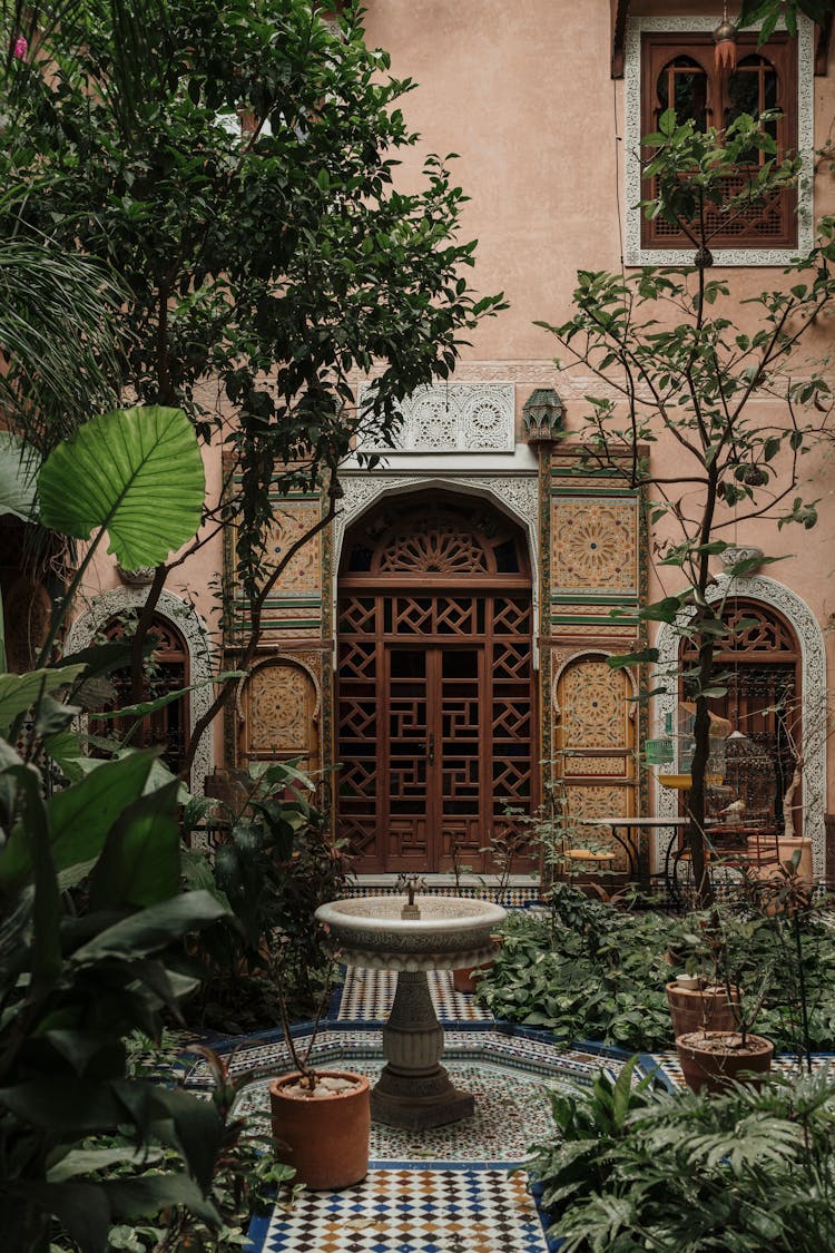 Inner Patio Of Old House