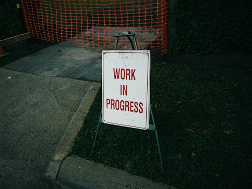 Notice in a Stand over Grass