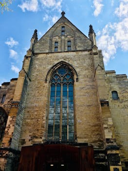 Majestic Gothic architecture of the Book Store Dominicanen in Maastricht, Netherlands.