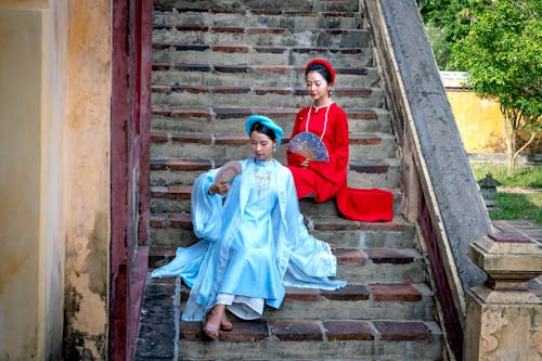 Kostenloses Stock Foto zu asiatische frauen, frauen, handfächer