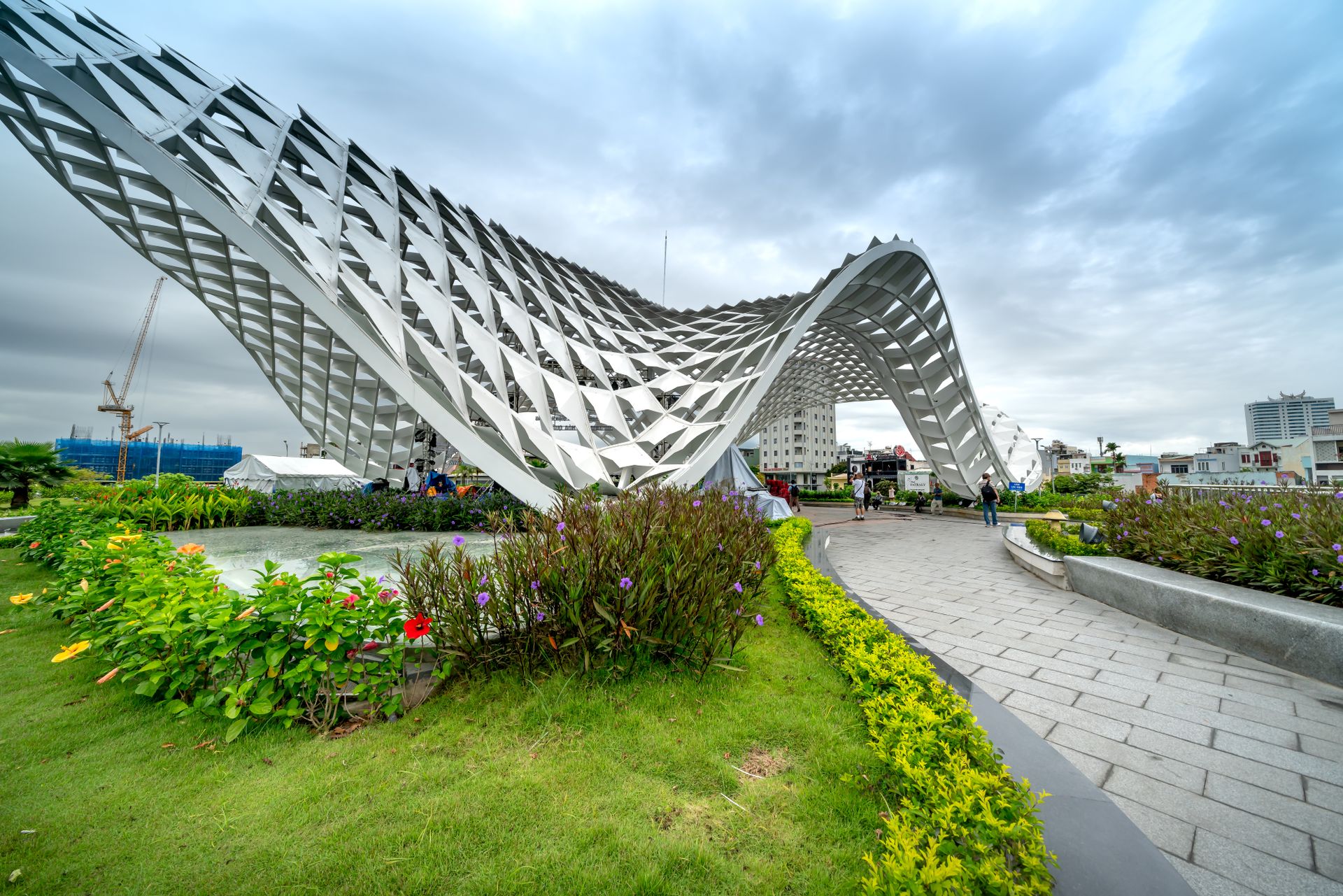Tourist Attraction in APEC Statue Garden Park in Da Nang Vietnam
