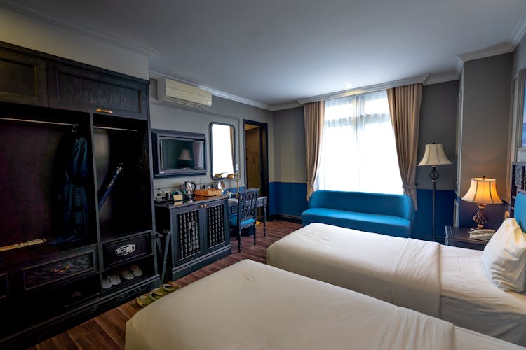 Beds And Closet In A Hotel Room