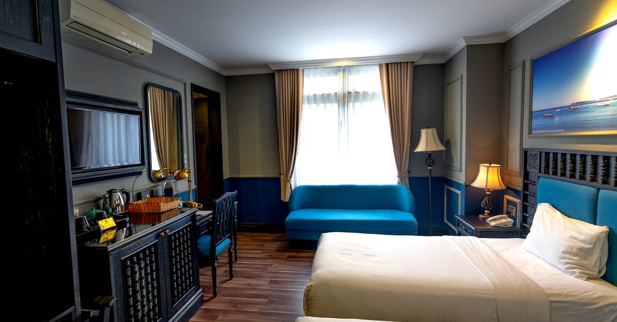 Blackout Curtains In A Hotel Room Setting, Showcasing Heavy Drapes Blocking Light With Visible Dust And Allergens