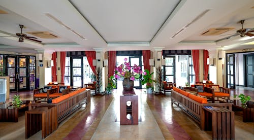 Wooden Furniture Inside a Lobby